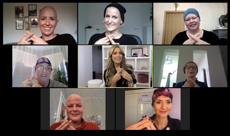 Sylvie Meis in einem Online-Kosmetikseminar von DKMS LIFE