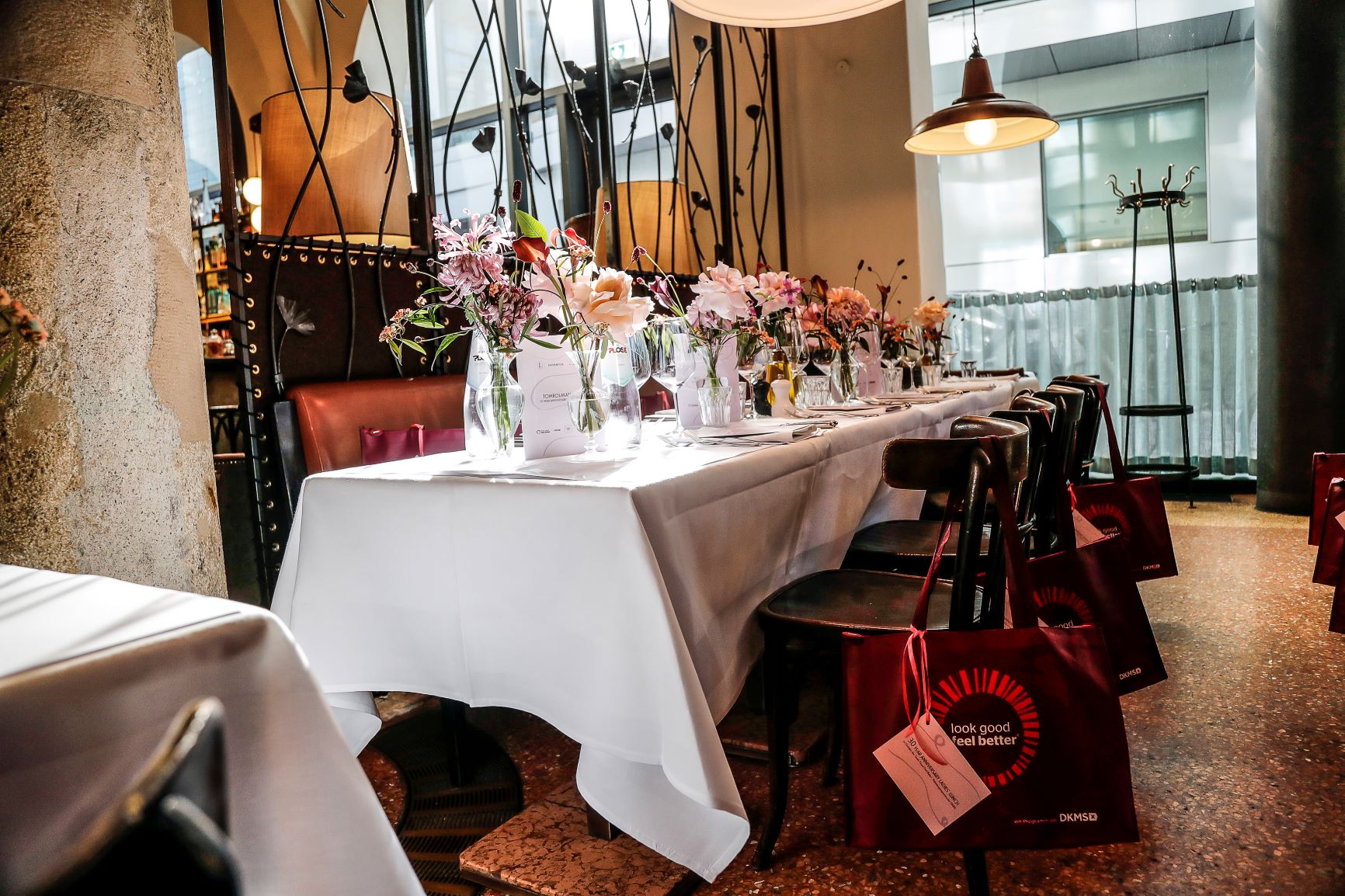 Tischdekoration Spendenlunch